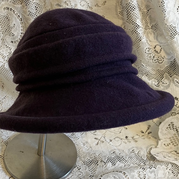 Parkhurst Deep Plum Wool Cloche Hat - Picture 2 of 8